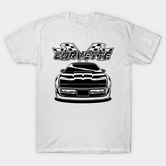 Corvette (Black Print) T-Shirt by WINdesign